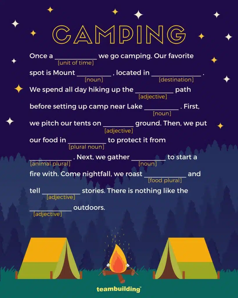 Campfire Mad libs2