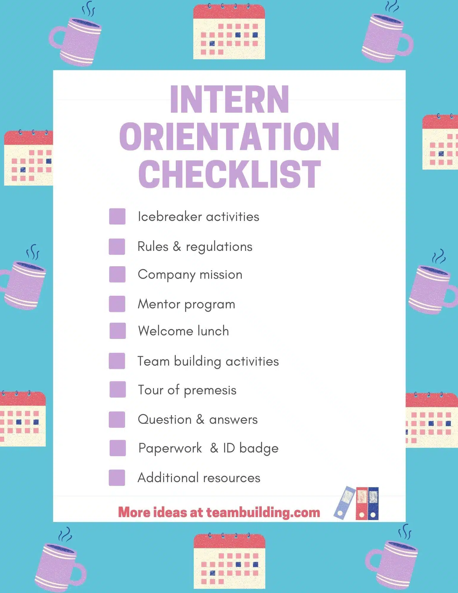 Intern orientation checklist