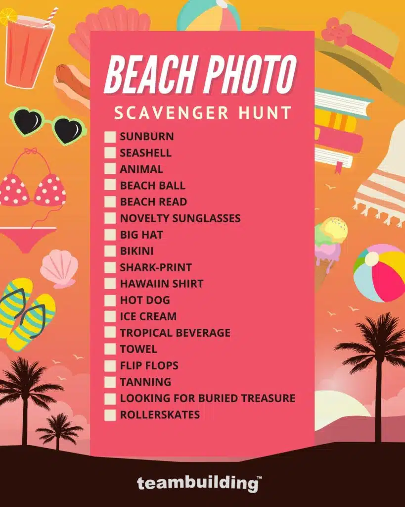 Beach Scavenger Hunt Template