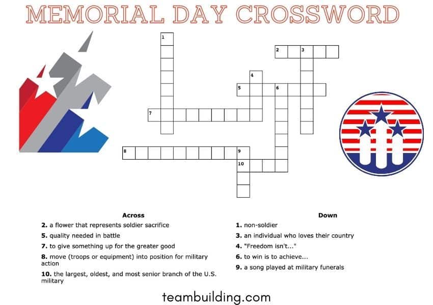 Memorial Day crossword